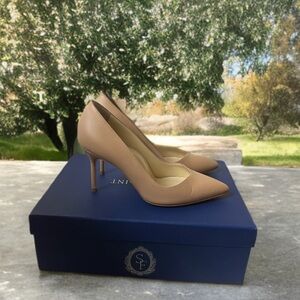 BNIB Sarah Flint Perfect Pump in Nude Leather, Size 6.5